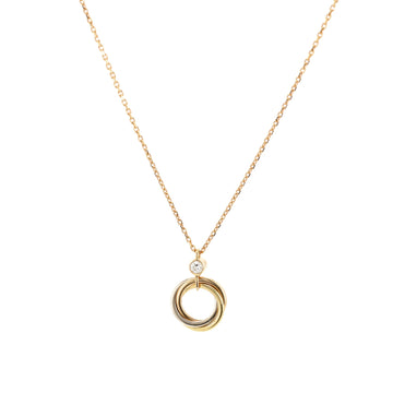 Cartier Trinity Pendant Necklace 18K Tricolor Gold with Diamond