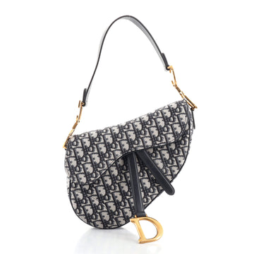 Christian Dior Saddle Handbag Oblique Canvas Medium