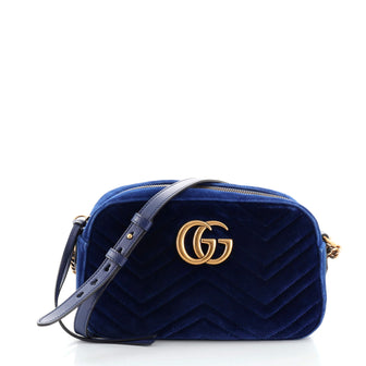 Gucci GG Marmont Shoulder Bag Matelasse Velvet Small