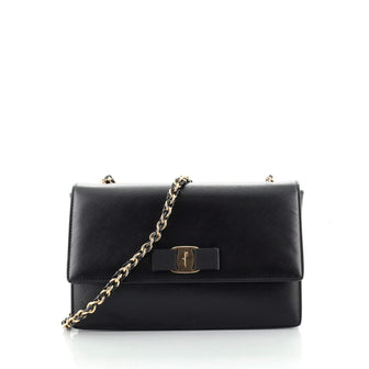 Salvatore Ferragamo Ginny Crossbody Bag Saffiano Leather Medium