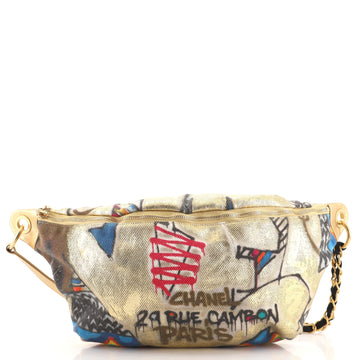 Chanel Paris-New York Street Spirit Waist Bag Graffiti Printed Canvas