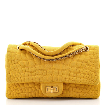 Chanel Reissue 2.55 Flap Bag Crocodile Quilted Jersey 225
