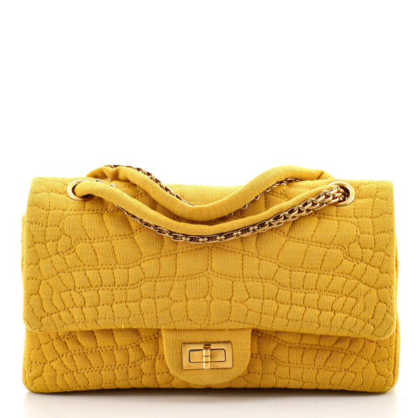 Reissue 2.55 Flap Bag Crocodile Quilted Jersey 225