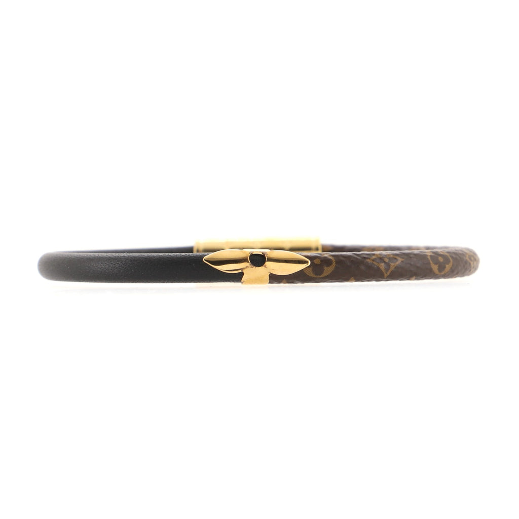 Daily confidential leather bracelet Louis Vuitton Gold in Leather