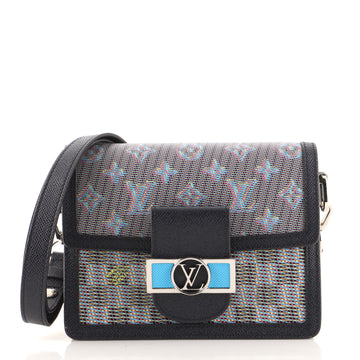 Louis Vuitton Dauphine Shoulder Bag Damier Monogram LV Pop Canvas Mini