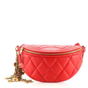 Balenciaga Souvenir Belt Bag Quilted Leather XS