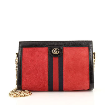 Gucci Ophidia Chain Shoulder Bag Suede Small