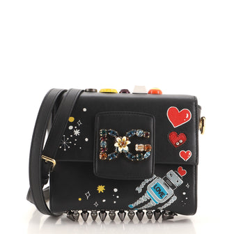 Dolce & Gabbana Millennials Shoulder Bag Embellished Leather Mini