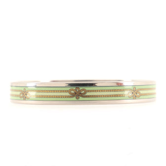 Hermes Bangle Bracelet Printed Enamel Narrow