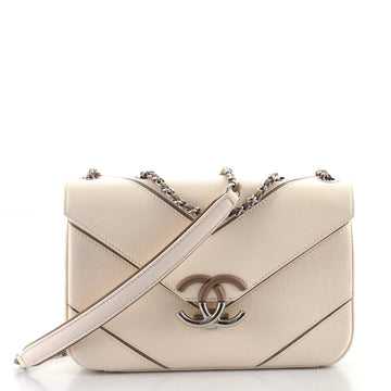 Chanel Macro Flap Bag Chevron Caviar Large