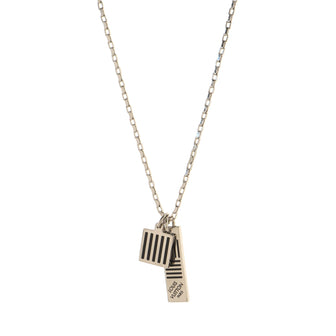 Louis Vuitton Collier Damier Colors Pendant Necklace Metal with Enamel