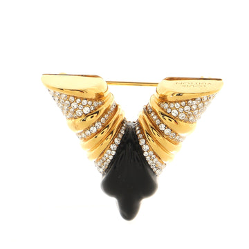 Louis Vuitton The Great Essential Brooch Crystal Embellished Metal with Enamel