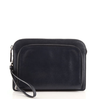 Prada Wristlet Travel Organizer Saffiano Leather