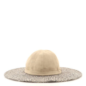 Chanel CC Sun Hat Canvas and Tweed