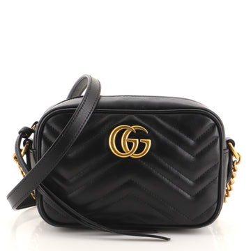 Gucci GG Marmont Shoulder Bag Matelasse Leather Mini