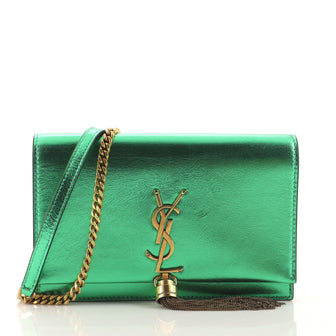 Saint Laurent Classic Monogram Tassel Chain Wallet Leather