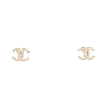 Chanel CC Stud Earrings Metal with Enamel