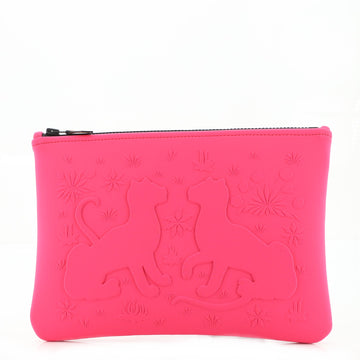 Hermes Neobain Les Leopards Case Embossed Neoprene Medium