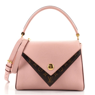 Louis Vuitton Double V Handbag Calfskin with Monogram Canvas