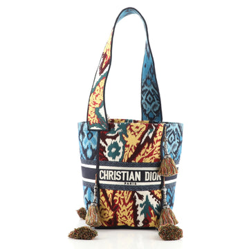 Christian Dior D-Bubble Bucket Bag Multicolor Paisley Embroidery