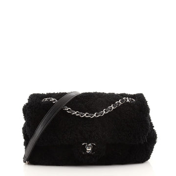 Chanel By The Sea Flap Bag Quilted Faux Fur Medium