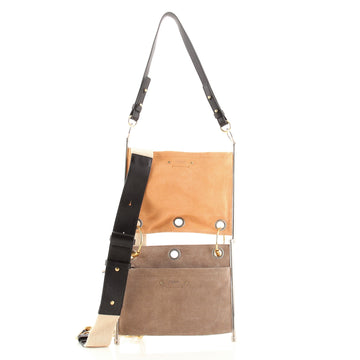 Chloe Roy Double Clutch Suede and Leather