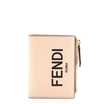 Fendi Logo Bifold Wallet Leather Medium