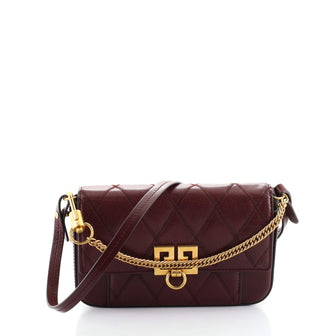 Givenchy GV3 Convertible Shoulder Bag Quilted Leather Mini