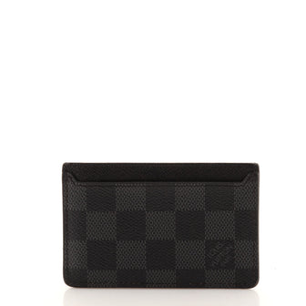 Slender Louis Vuitton Neo Damier Graphite Card Holder Black