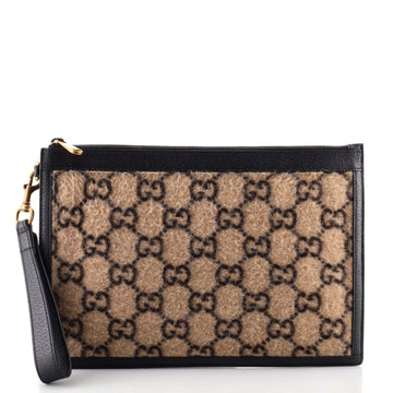 Gucci Wristlet Pouch GG Wool