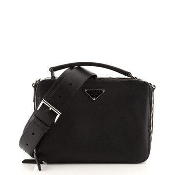 Prada Brique Crossbody Bag Saffiano Leather East West