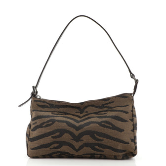 Fendi Pochette Shoulder Bag Printed Canvas Medium