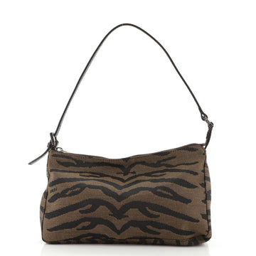 Fendi Pochette Shoulder Bag Printed Canvas Medium