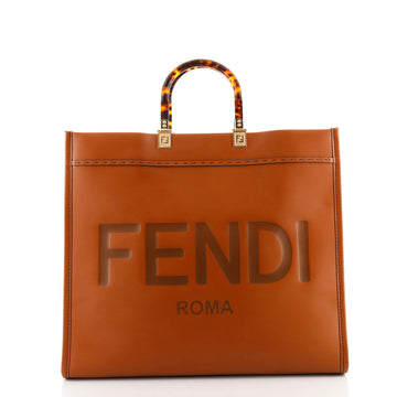 Fendi Sunshine Shopper Tote Leather Large