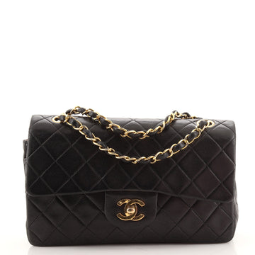Chanel Vintage Classic Double Flap Bag Quilted Lambskin Small