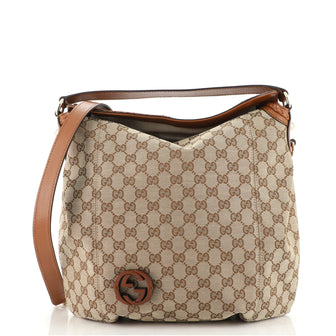 Gucci Brick Lane Convertible Hobo GG Canvas Medium
