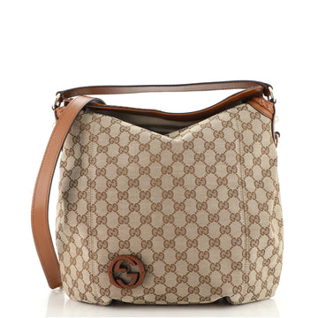 Gucci Brick Lane Convertible Hobo GG Canvas Medium