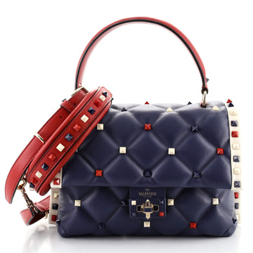 Valentino Candystud Top Handle Bag Leather Medium