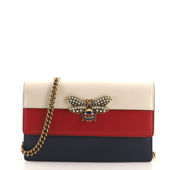 Gucci Queen Margaret Chain Wallet Leather Mini