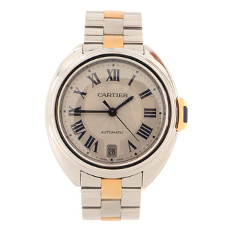 Cartier Cle de Cartier Automatic Watch Stainless Steel and Rose Gold 35