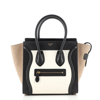 Celine Tricolor Luggage Bag Leather Micro