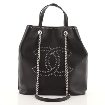 Chanel Coco Eyelets Shopping Tote Calfskin Large