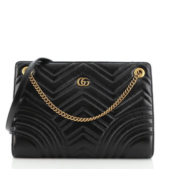 Gucci GG Marmont Zip Tote Matelasse Leather Small