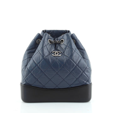 Chanel Gabrielle Backpack Quilted Aged Calfskin Small