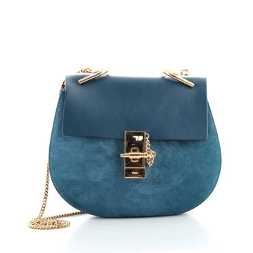 Chloe Drew Crossbody Bag Leather and Suede Small