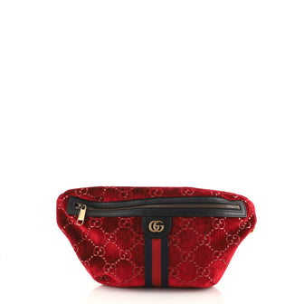 Gucci Ophidia Zip Belt Bag GG Velvet