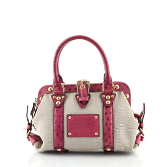 Louis Vuitton Sac De Nuit Trianon Handbag Toile and Ostrich MM