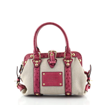 Louis Vuitton Sac De Nuit Trianon Handbag Toile and Ostrich MM