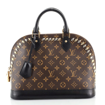 Louis Vuitton Metal Stones Alma Handbag Studded Monogram Canvas PM