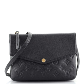 Louis Vuitton Black Monogram Empreinte Leather Twinset Bag Louis